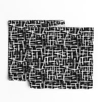 Black and White Brush Strokes Grid Deconstructed