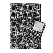 Black and White Brush Strokes Grid Deconstructed