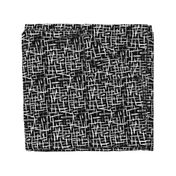 Black and White Brush Strokes Grid Deconstructed