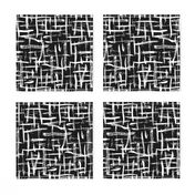 Black and White Brush Strokes Grid Deconstructed