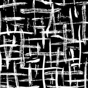 Black and White Brush Strokes Grid Deconstructed
