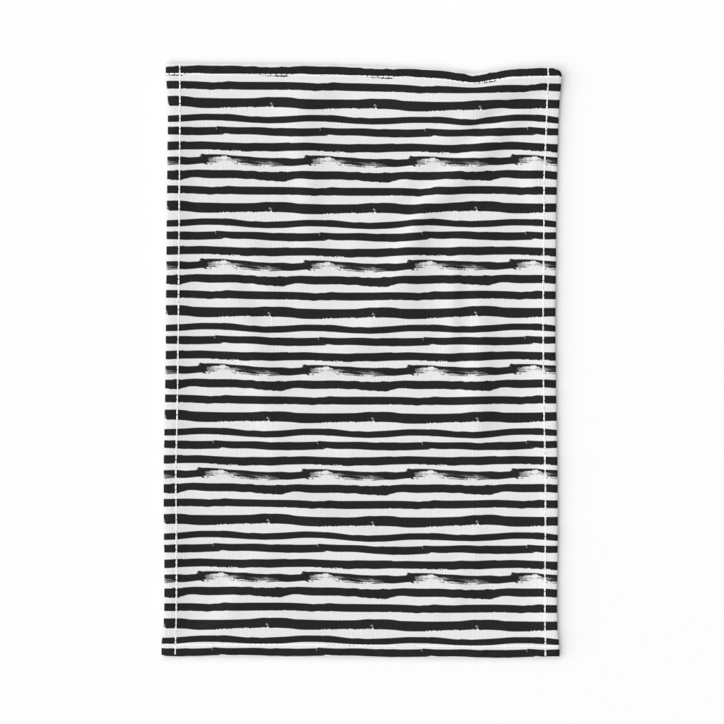  Black and White Brush Stroke Painted Stripes Artistic Distressed