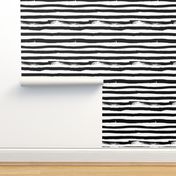  Black and White Brush Stroke Painted Stripes Artistic Distressed