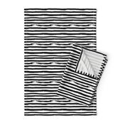  Black and White Brush Stroke Painted Stripes Artistic Distressed