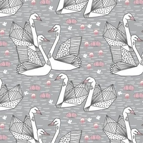 swan // origami swans andrea lauren fabric cute swan design japanese inspired textiles fabrics andrea lauren fabric