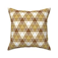 triangle gingham - caramel, white, chocolate