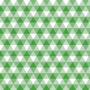 Christmas tree triangle gingham - Christmascolors green and white