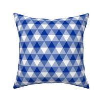 English blue triangle gingham