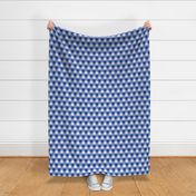 English blue triangle gingham