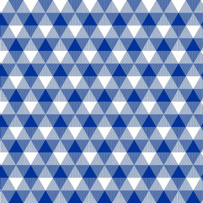 English blue triangle gingham