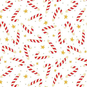 Festive Candy Canes-White