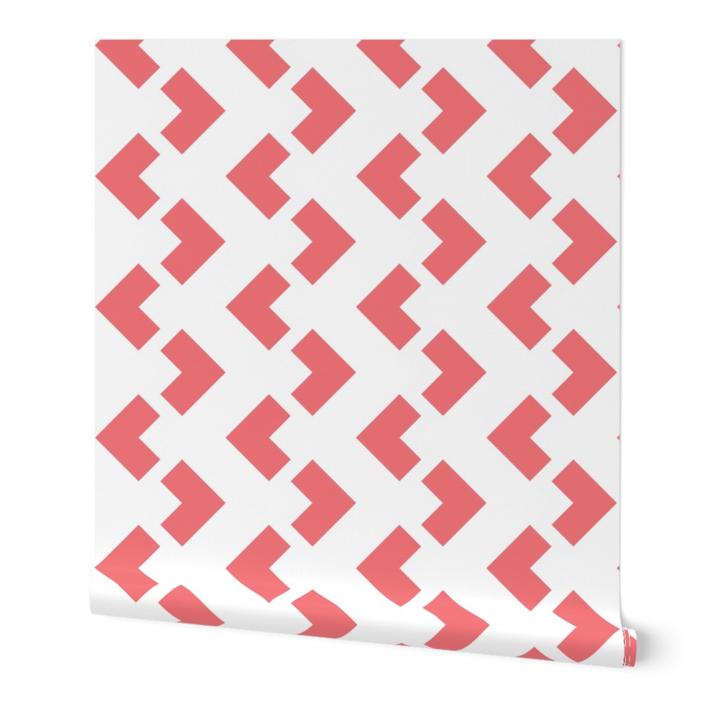Chevron nested two frequency white -pink