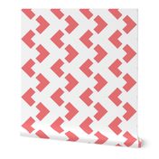 Chevron nested two frequency white -pink