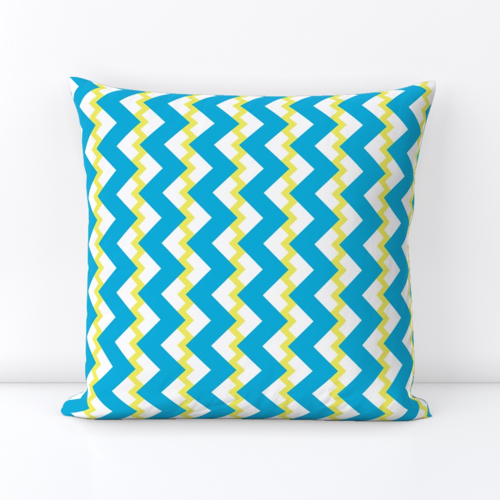 Chevron nested two frequency yellow-white-teal2