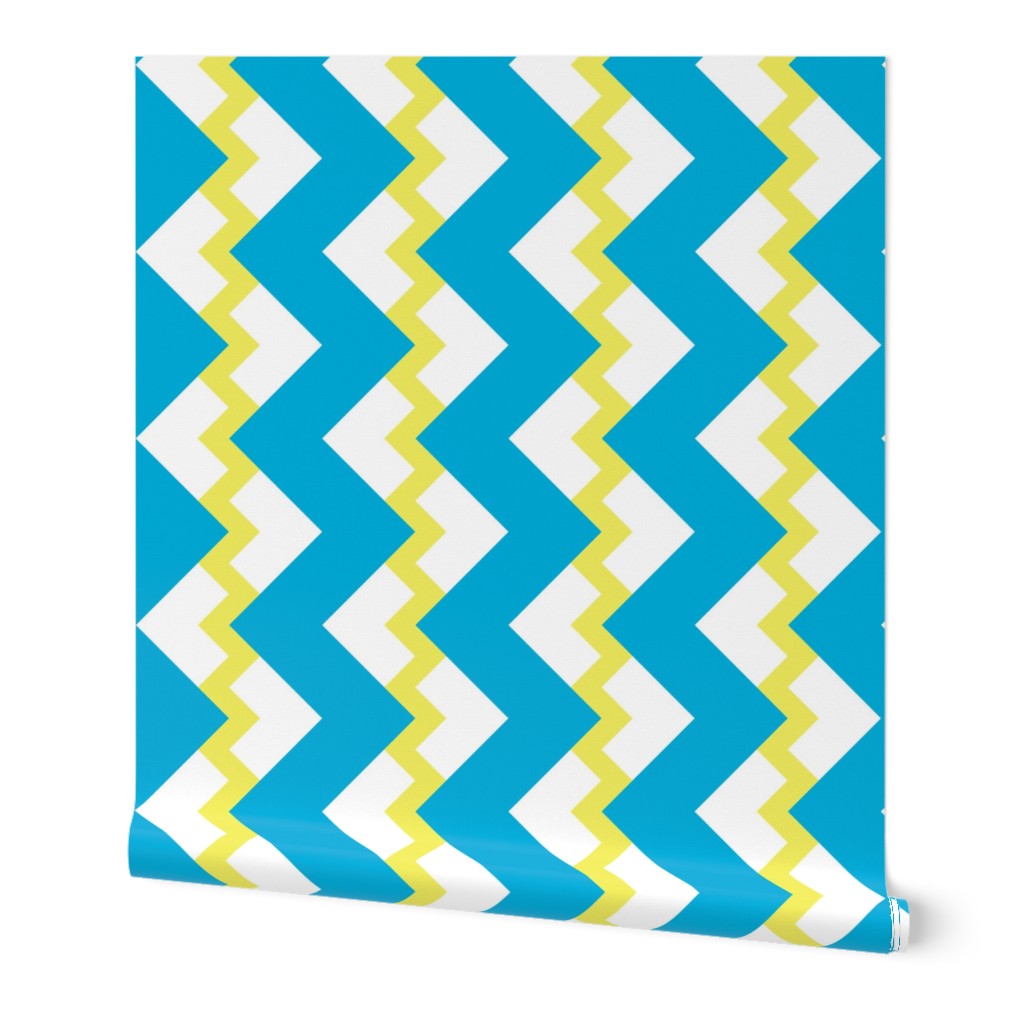Chevron nested two frequency yellow-white-teal2