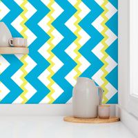 Chevron nested two frequency yellow-white-teal2