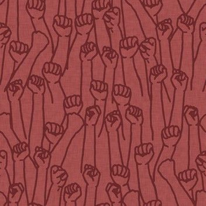 Protest Fists on Red