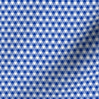 mini English blue triangle gingham