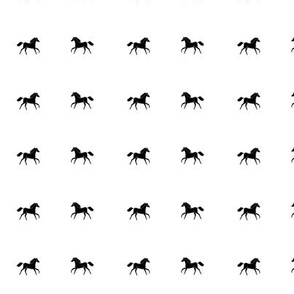 horses // black horses cowboy cowgirl fabric covered buttons