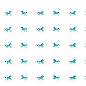 horses // turquoise horses cowboy cowgirl fabric covered buttons