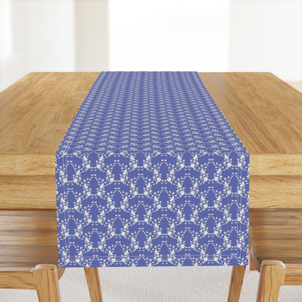 Colette's Blue Floral Lattice