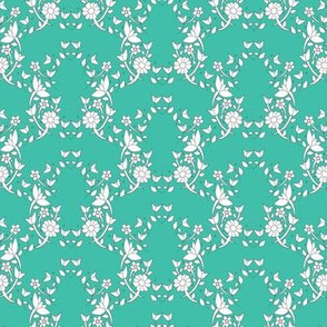  Colette's Aqua Floral Ivy