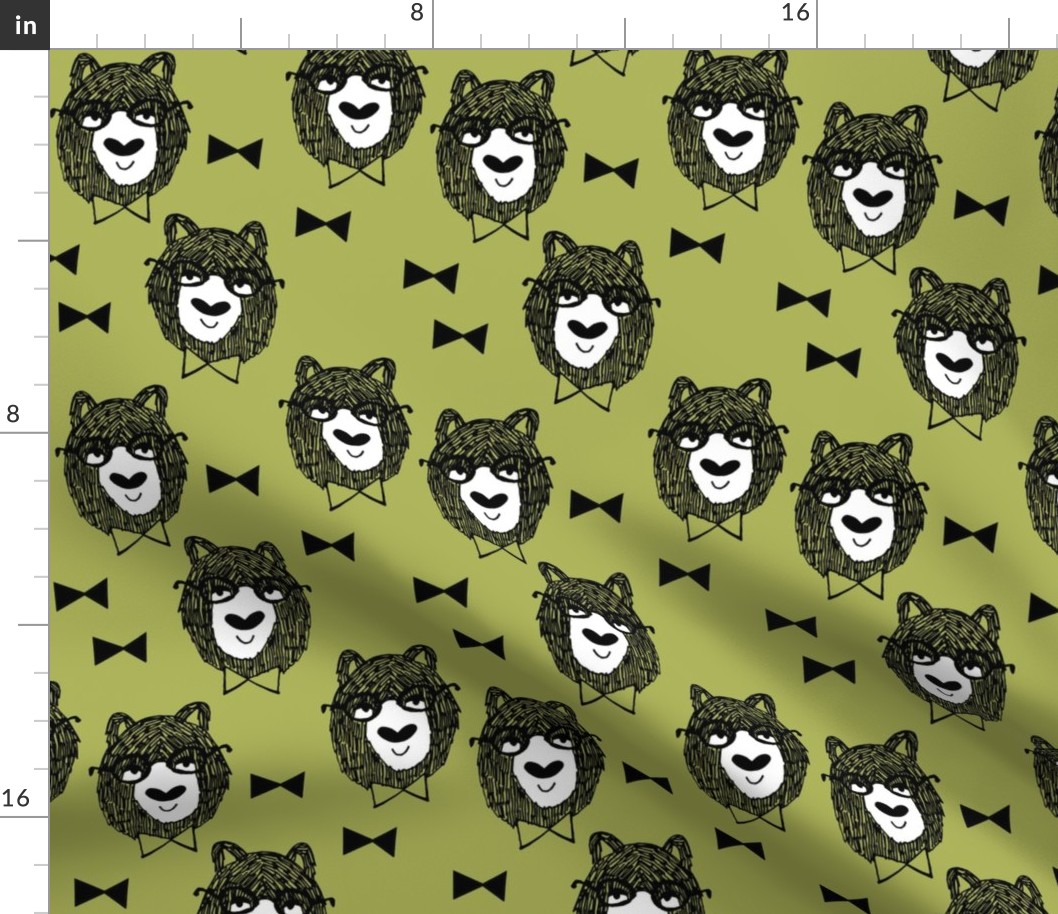 bowtie bear // lime green bear fabric bowtie bears fabric nursery baby nursery design andrea lauren