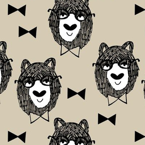 bowtie bear // khaki bears fabric nursery design andrea lauren fabric nursery 