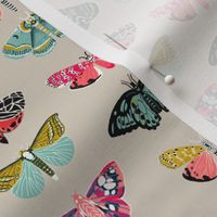 moths // butterflies and moths fabric nature botanical print andrea lauren fabric