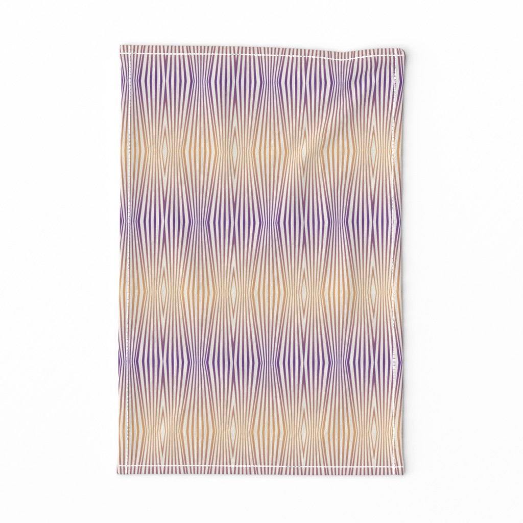 Zebra diamond op art stripes, orange to mauve on off-white by Su_G_©SuSchaefer