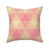 Large triangle plaid - pink and cream