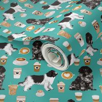 newfoundland coffee fabric dog fabric dogs design coffees fabric landseer newfoundlands fabric