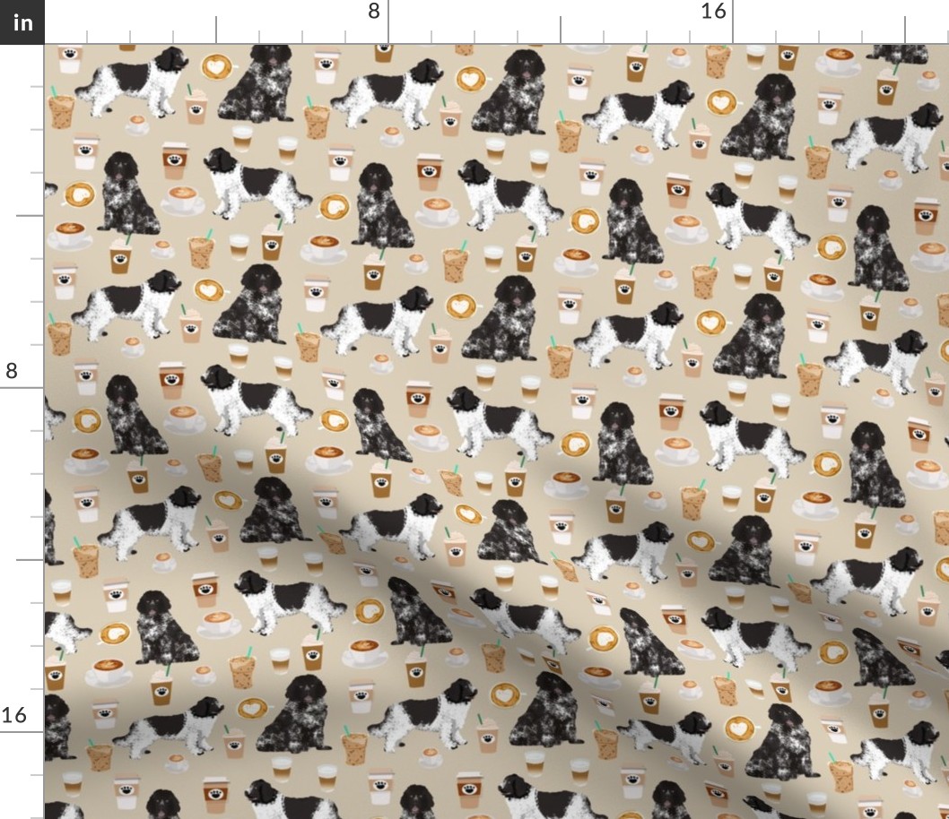 newfoundland coffee fabric dog fabric dogs design coffees fabric landseer newfoundlands fabric