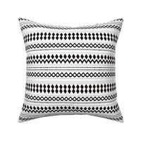Monochrome tribal aztec indian summer ethnic print black and white