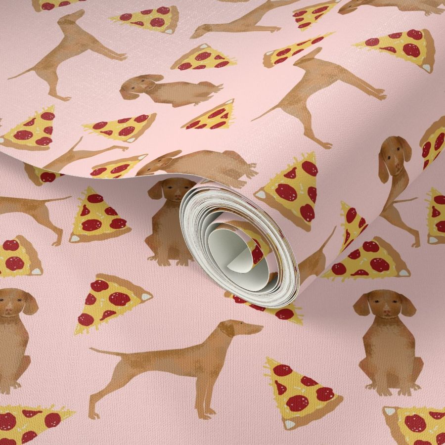 vizsla pizza fabric dog fabric dogs pizza design vizslas fabric 