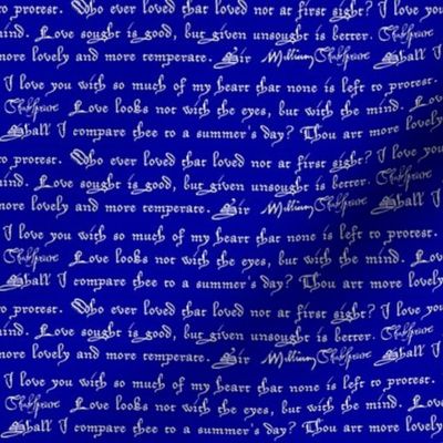 Shakespearean Love Quotes Blue