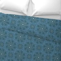 Arabic Abstract in teal and blue