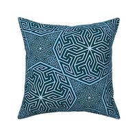 Arabic Abstract in teal and blue