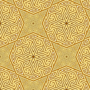 Arabic abstract in yellows