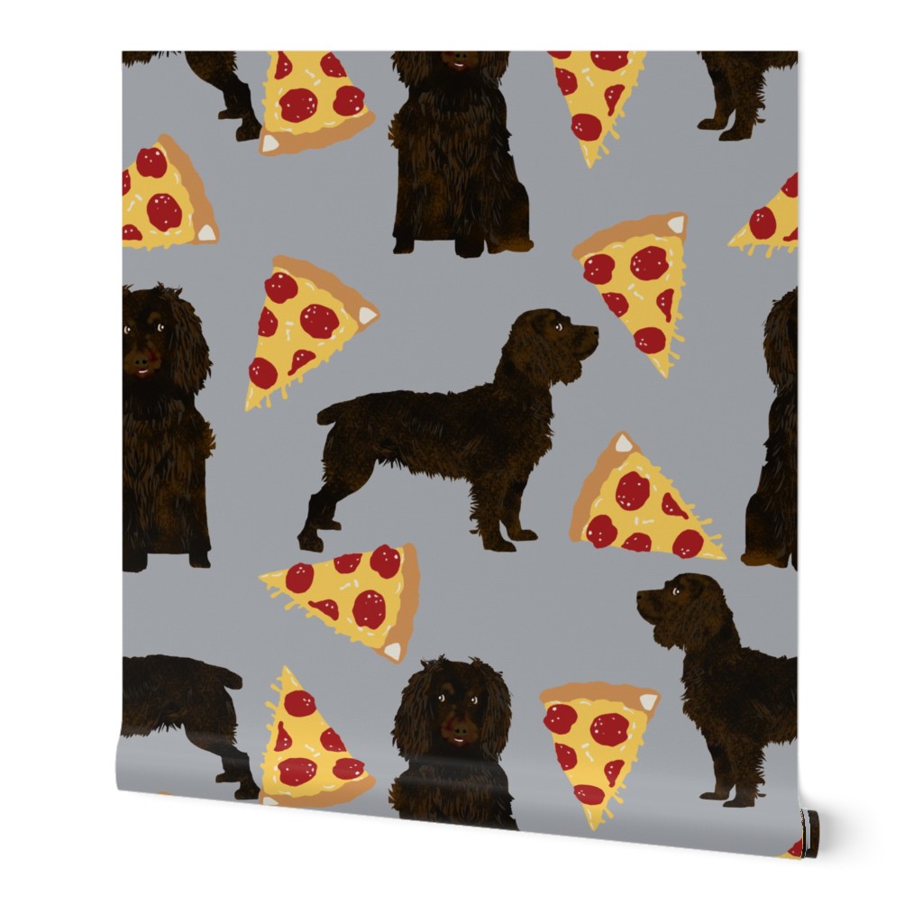 boykin spaniel pizza fabric pizza dog design spaniel dogs fabric 