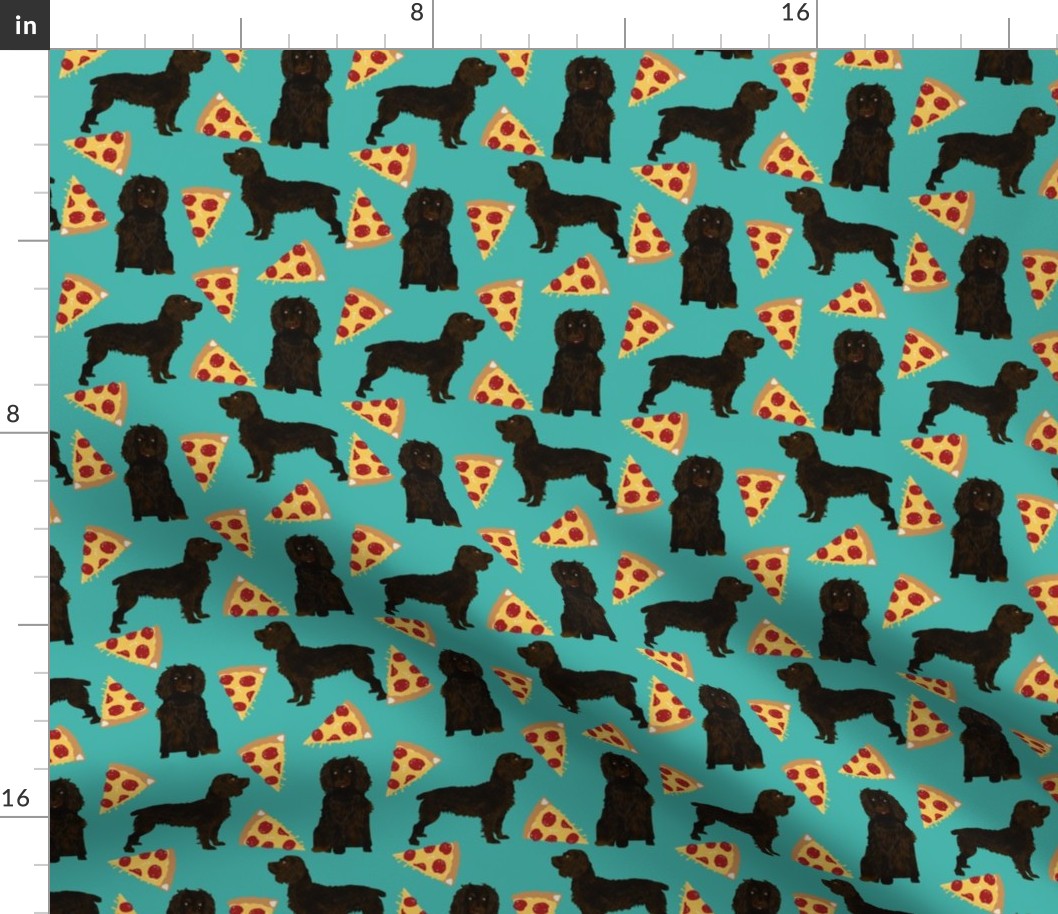 boykin spaniel pizza fabric pizza dog design spaniel dogs fabric 