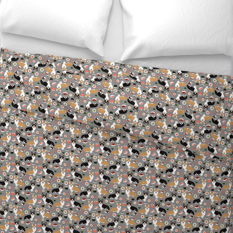 corgi sushi fabric corgis fabric dog corgi fabric sushi dog design dogs salmon fabrics corgi dog