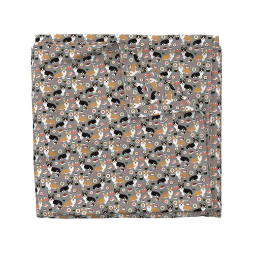 corgi sushi fabric corgis fabric dog corgi fabric sushi dog design dogs salmon fabrics corgi dog