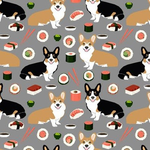 corgi sushi fabric corgis fabric dog corgi fabric sushi dog design dogs salmon fabrics corgi dog