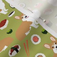 corgis sushi cute corgi dog sushi fabric japanese food corgis fabric cute kawaii print