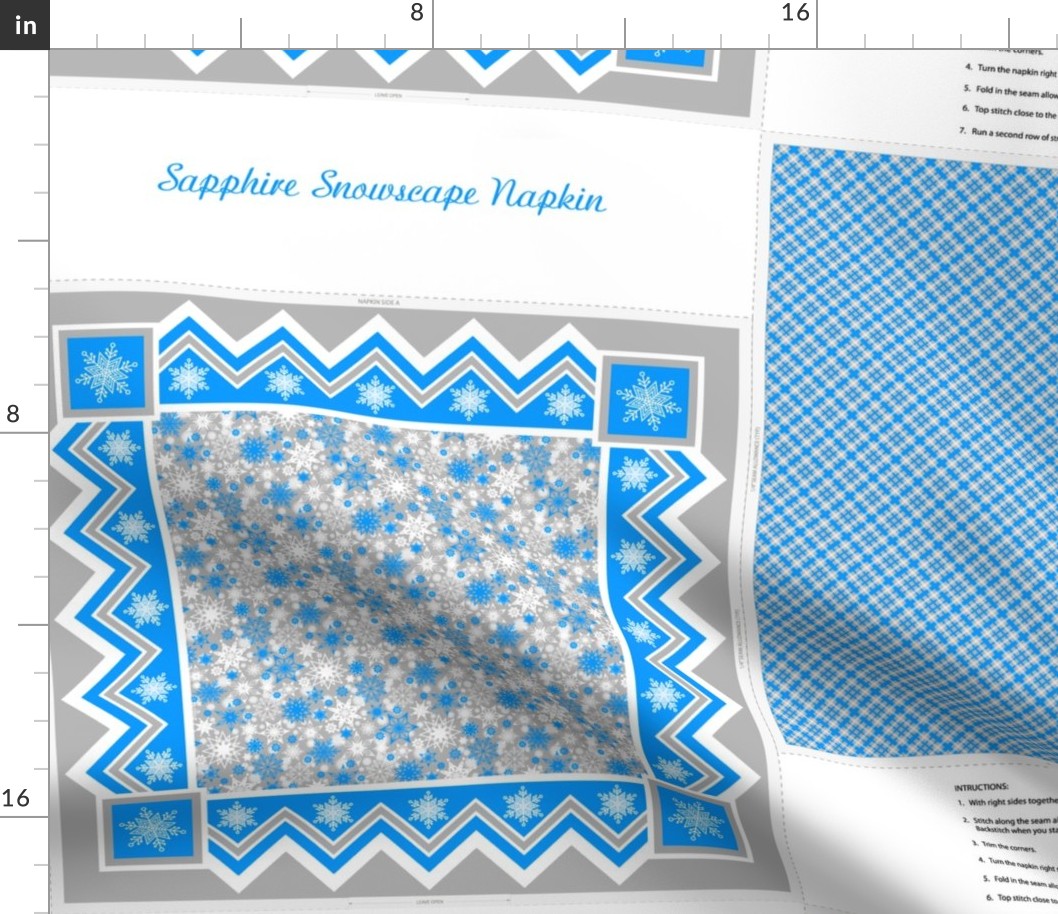 Sapphire Snowscape Napkin