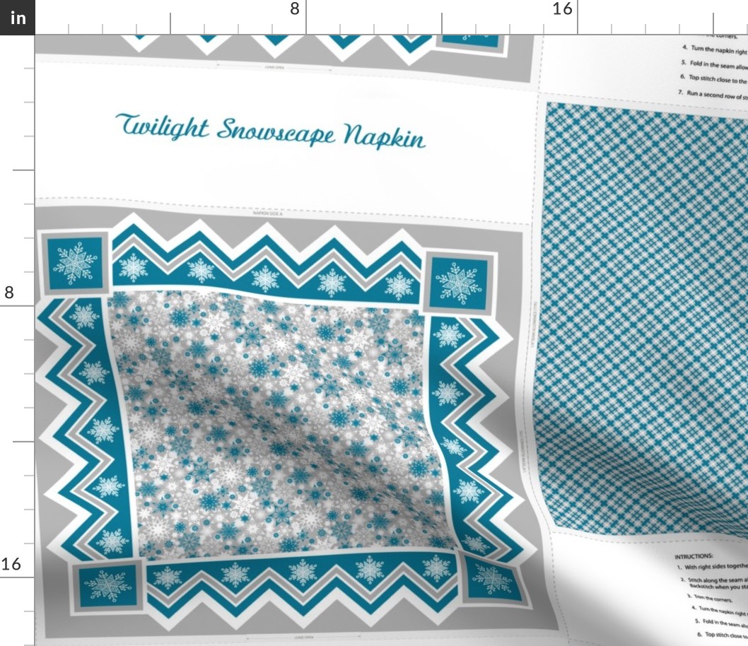 Twilight Snowscape Napkin