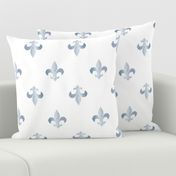 fleur de lis - blue