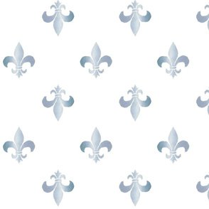 fleur de lis - blue