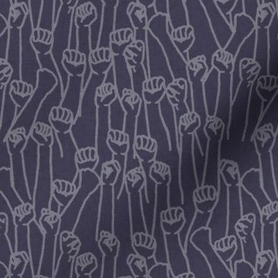 Protest Fists on Dark Purple